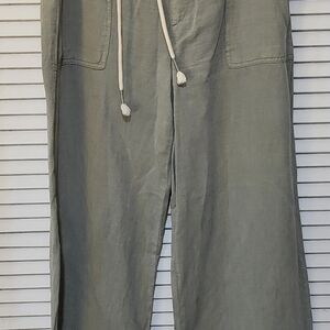 Womens Casual Drawstring Pants - LIGHT GREEN